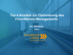 Optimierung des Fremdfirmenmanagements