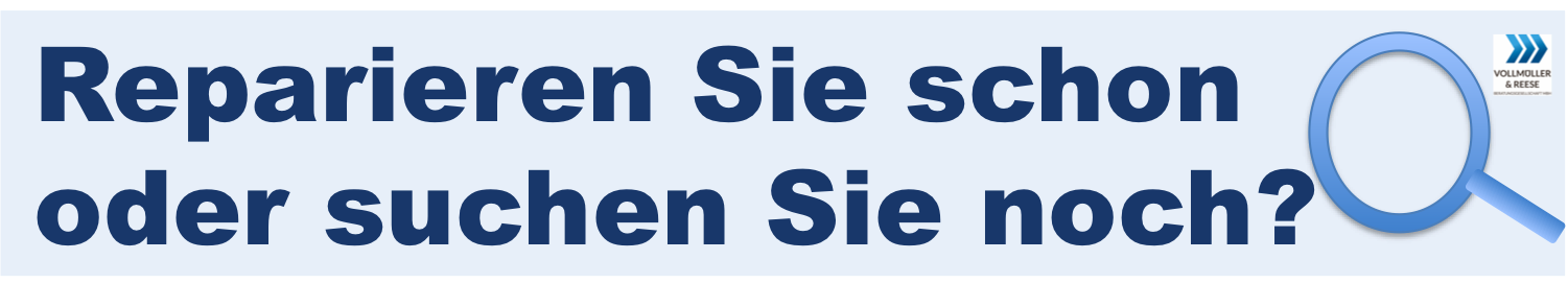 Reparieren Sie schon oder suchen Sie noch?